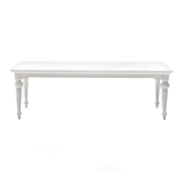 Homeroots White Modern Farmhouse 94" Dining Table  Mahogany 397668