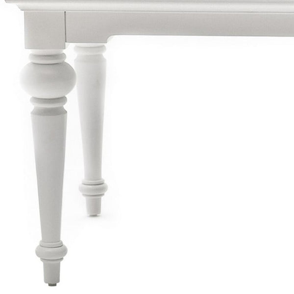 HomeRoots 94" White Solid Wood Dining Table - Farmhouse Charm, Distressed Finish, Seats 8, Fully Assembled! 397668