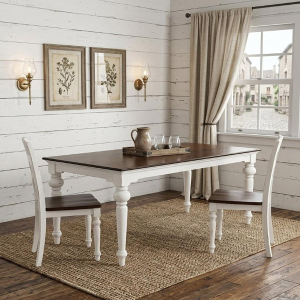 94 Inch Solid Wood Rectangular Farmhouse Dining Table Seats Eight for Large Gatherings