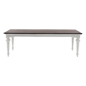 94 Inch Solid Wood Rectangular Farmhouse Dining Table Seats Eight for Large Gatherings
