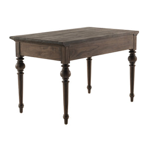 Homeroots 47" Brown Solid Wood Writing Desk With Two Drawers   397671