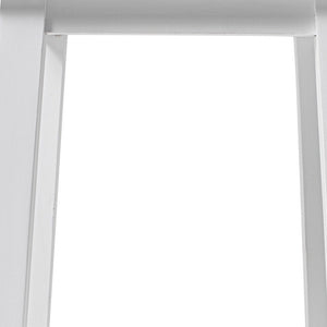 Homeroots 20" White Solid Wood Backless Bar Chair   397672