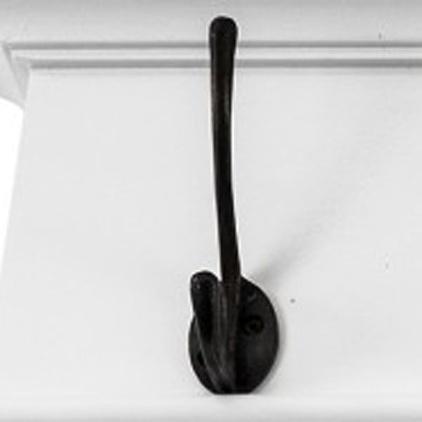 Homeroots 51" White Solid Wood Coat Rack With Eight Hooks & Shelf For Stylish Entryway Organization   397682