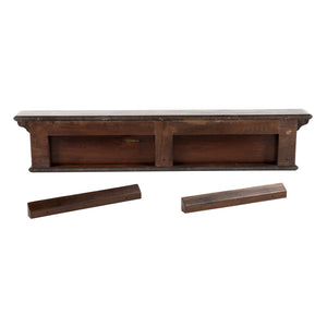 Homeroots 39" Rustic Brown Gray Wash Wood Six Hook Hanging Coat Rack  Mahogany 397697