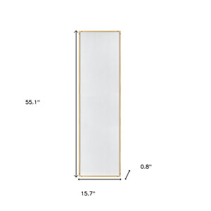 Homeroots Gold Aluminum Frame Mirror  Glass 397700