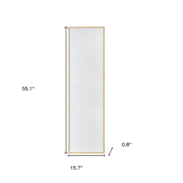 Homeroots Gold Aluminum Frame Mirror  Glass 397700