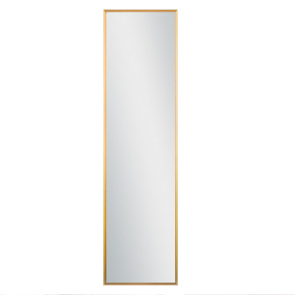 Homeroots Long Gold Full Length Standing Mirror  Glass 397701