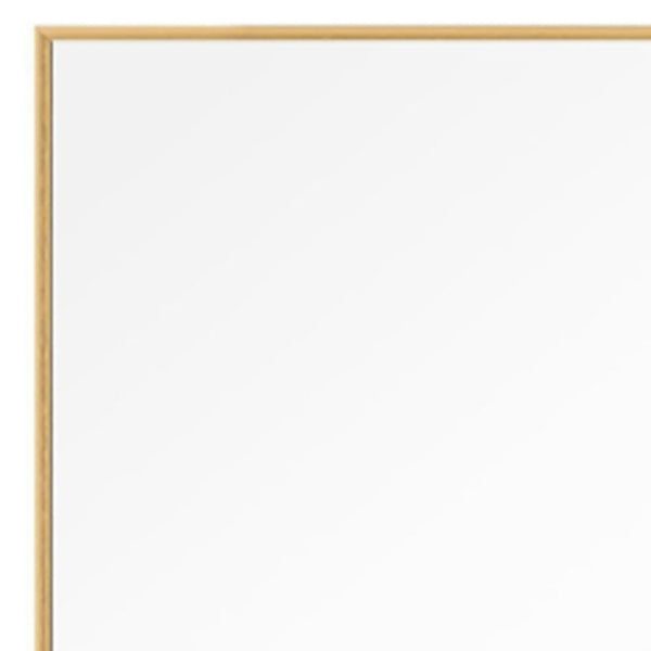 Homeroots 51" Gold Metal Framed Freestanding Standing Mirror  Glass 397707