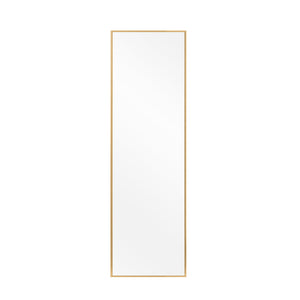 Homeroots 51" Gold Metal Framed Freestanding Standing Mirror  Glass 397707