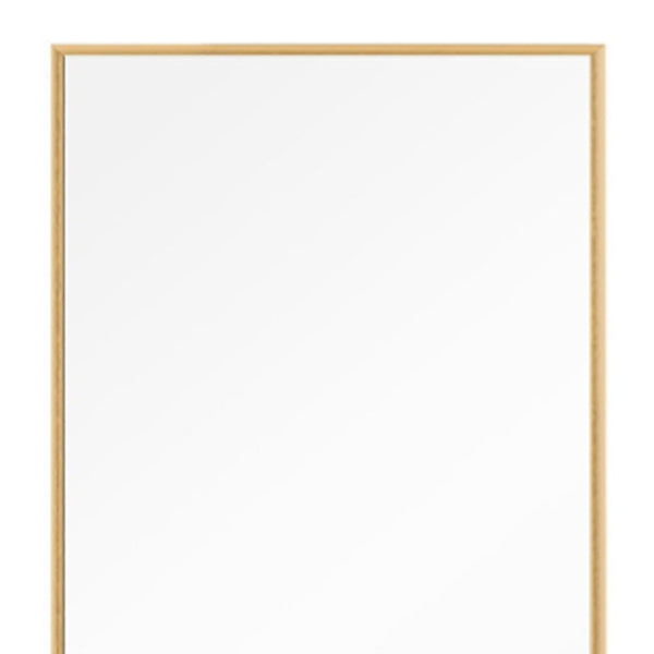 Homeroots 51" Gold Metal Framed Freestanding Standing Mirror  Glass 397707