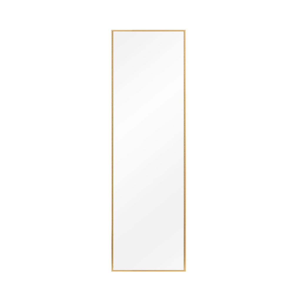 Homeroots 51" Gold Metal Framed Freestanding Standing Mirror  Glass 397707