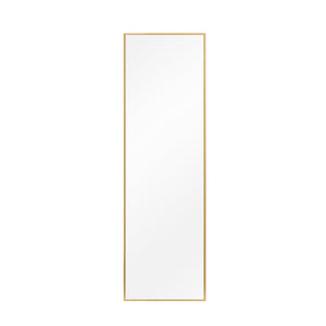 Homeroots 51" Gold Metal Framed Freestanding Standing Mirror  Glass 397707