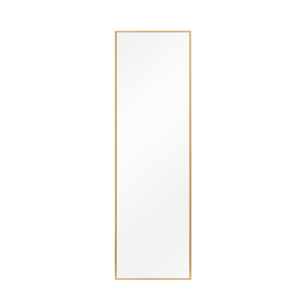 Homeroots 51" Gold Metal Framed Freestanding Standing Mirror  Glass 397707