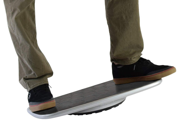 Homeroots Black And White Active Standing Desk Balance Board  Rubber 397716