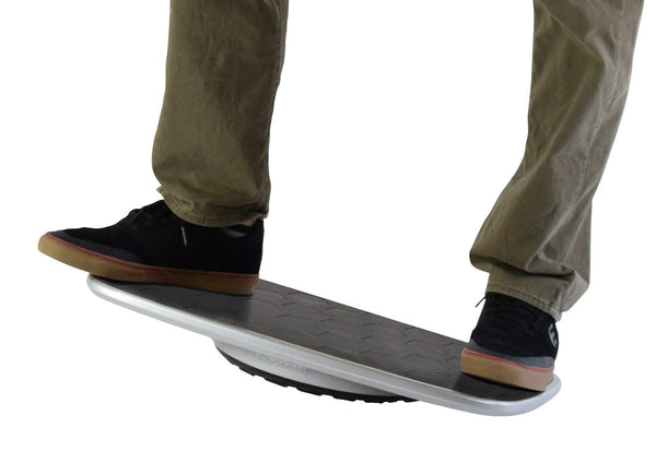 Homeroots Black And White Active Standing Desk Balance Board  Rubber 397716