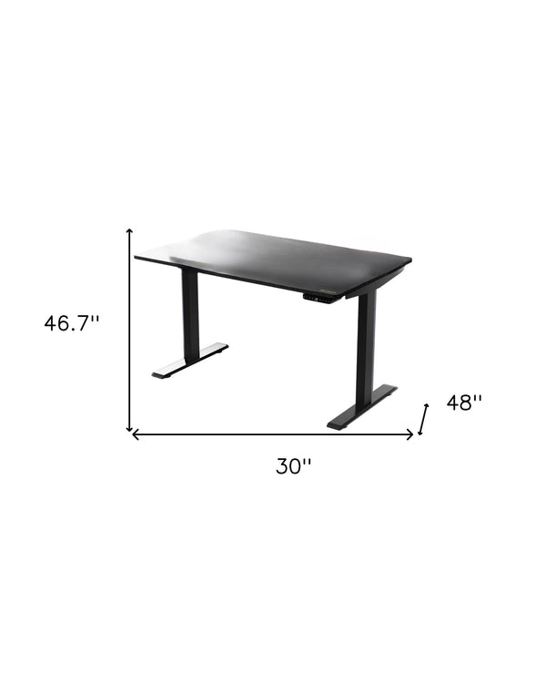 Homeroots 30" Adjustable Black Stainless Steel Standing Desk   397723