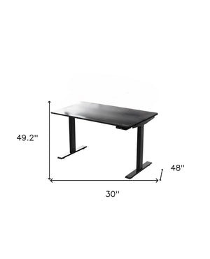 Homeroots 30" Adjustable Black Stainless Steel Standing Desk   397725