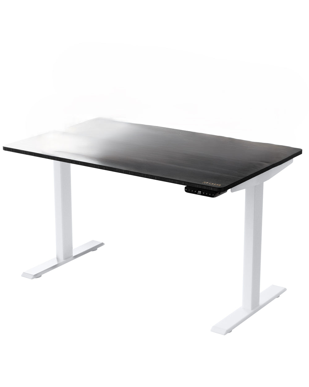 Homeroots 30" Adjustable Black And White Stainless Steel Standing Desk   397727