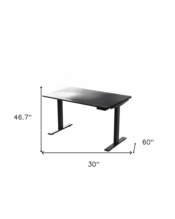 Homeroots 30" Adjustable Black Stainless Steel Standing Desk   397728