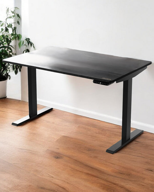 Homeroots 30" Adjustable Black Stainless Steel Standing Desk   397730