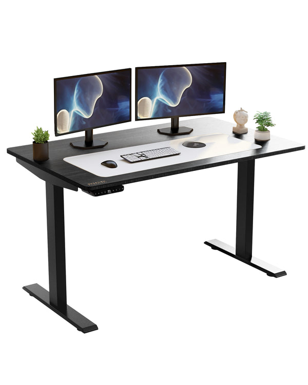 Homeroots 30" Adjustable Black Stainless Steel Standing Desk   397730