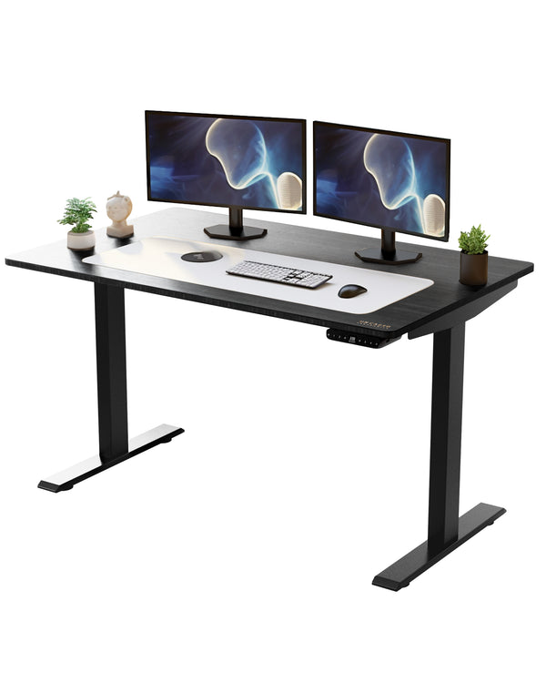 Homeroots 30" Adjustable Black Stainless Steel Computer Desk   397733