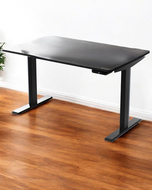 Homeroots 30" Adjustable Black Stainless Steel Computer Desk   397735