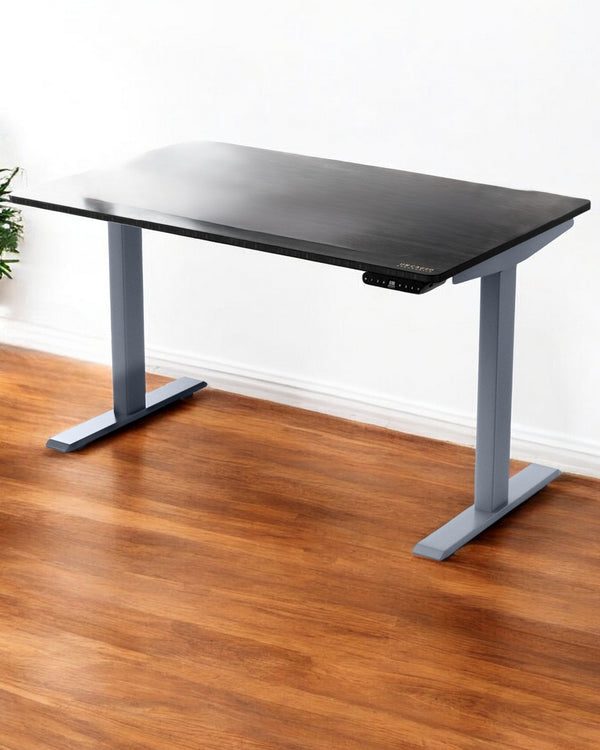 Homeroots 30" Adjustable Black And Gray Standing Desk   397736