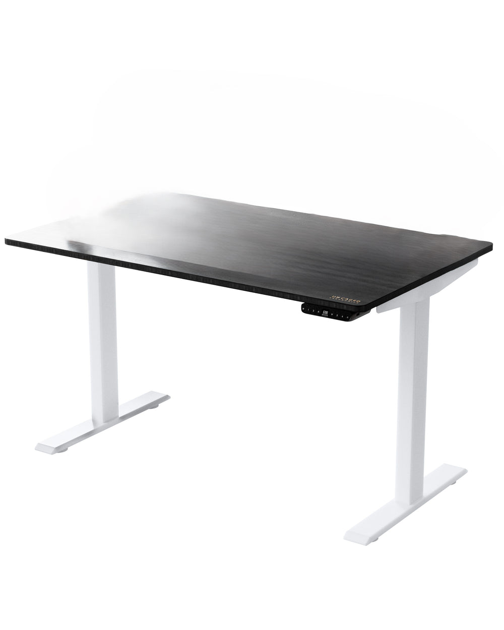 Homeroots 30" Adjustable Black And White Stainless Steel Computer Desk   397737