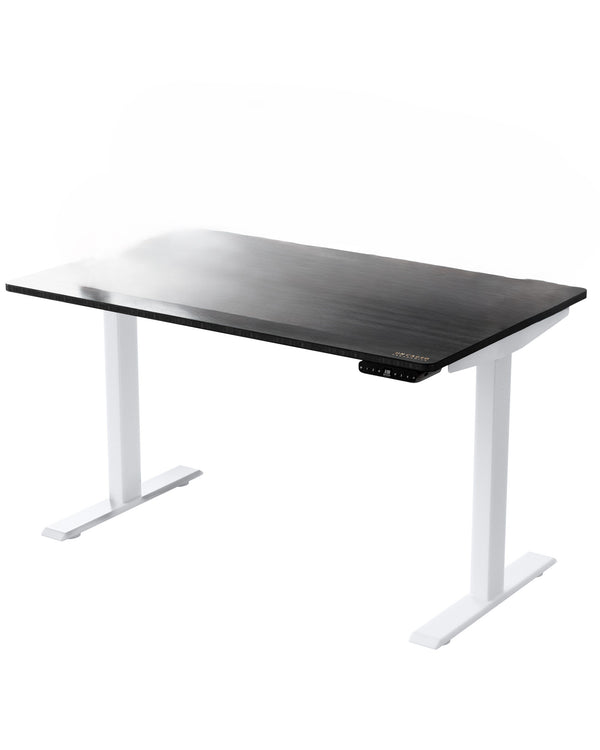 Homeroots 30" Adjustable Black And White Stainless Steel Computer Desk   397737