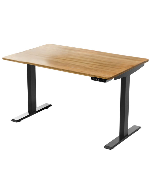 Homeroots 30" Adjustable Brown And Black Standing Desk   397738