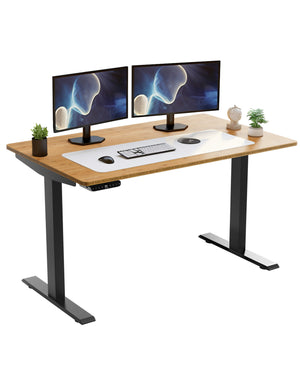 Homeroots 30" Adjustable Brown And Black Standing Desk   397738