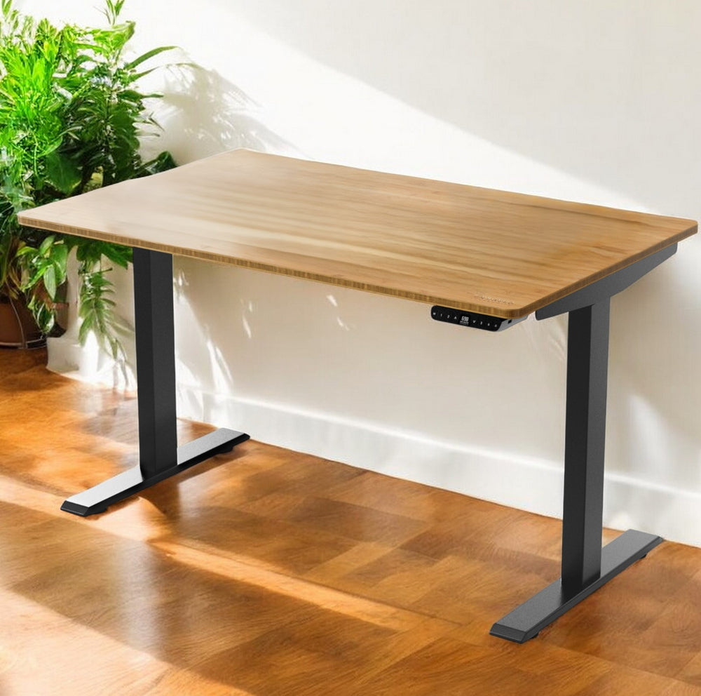 Homeroots 30" Adjustable Brown And Black Standing Desk   397743