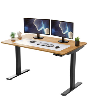 Homeroots 30" Adjustable Brown And Black Standing Desk   397743