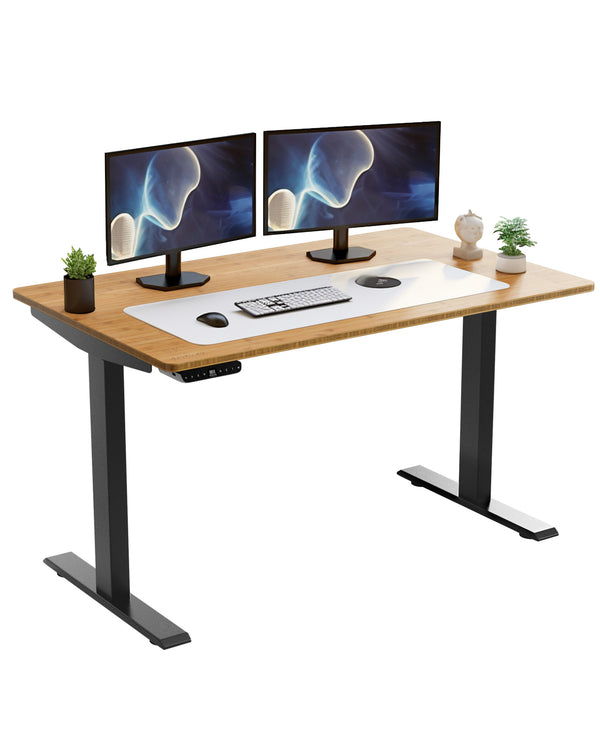 Homeroots 30" Adjustable Brown And Black Standing Desk   397743