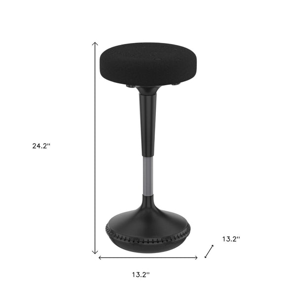 HomeRoots Black Adjustable Height Swivel Office Chair – Stylish Ergonomic Design for Home & Work Spaces! 397756