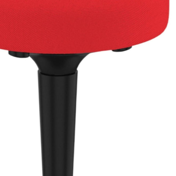 HomeRoots Red Adjustable Height Swivel Office Chair - Modern Comfort, 360° Mobility, Durable Steel Frame, Stylish Design 397757