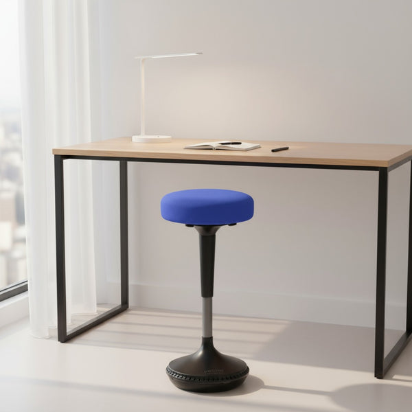 HomeRoots Blue Adjustable Height Swivel Office Chair - Modern Design, Comfortable Upholstery, Stylish & Durable 397758