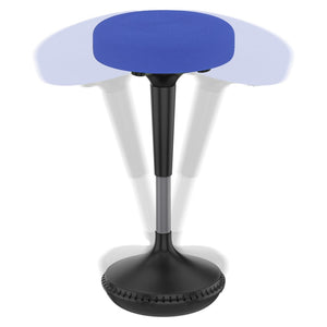 HomeRoots Blue Adjustable Height Swivel Office Chair - Modern Design, Comfortable Upholstery, Stylish & Durable 397758