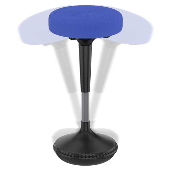 HomeRoots Blue Adjustable Height Swivel Office Chair - Modern Design, Comfortable Upholstery, Stylish & Durable 397758