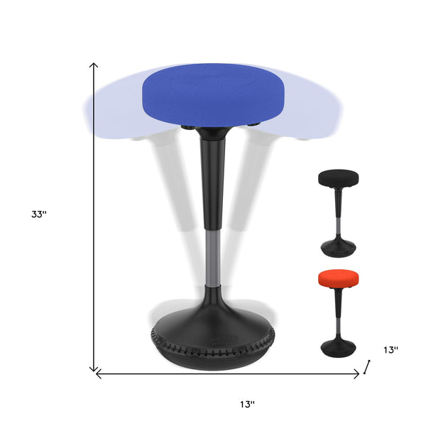 Homeroots Blue Tall Swivel Active Balance Chair   397758