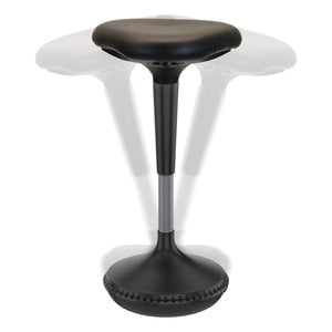 HomeRoots Black Adjustable Height Swivel Office Chair - Ergonomic Comfort, Durable Design & Sleek Style for Workspaces 397759