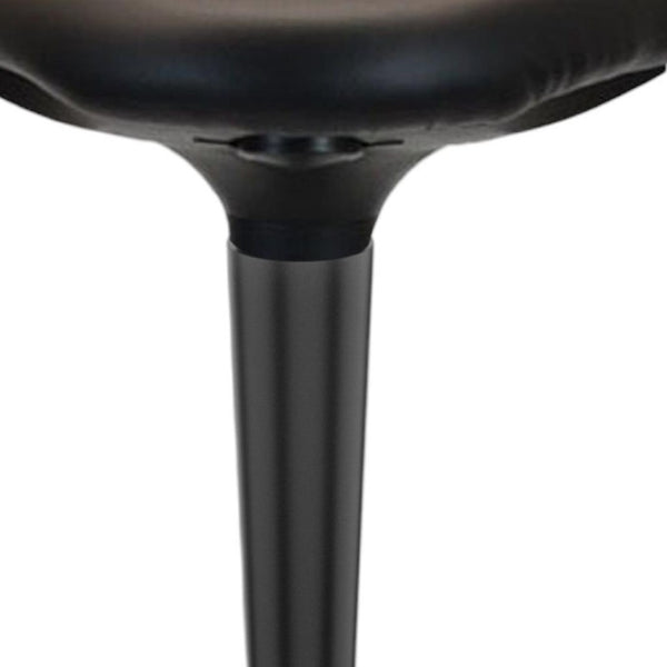 HomeRoots Black Adjustable Height Swivel Office Chair - Ergonomic Comfort, Durable Design & Sleek Style for Workspaces 397759