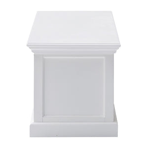 HomeRoots 71" Classic White Entertainment Unit – Elegant Mahogany Design with Storage & Cable Management Solutions 397772