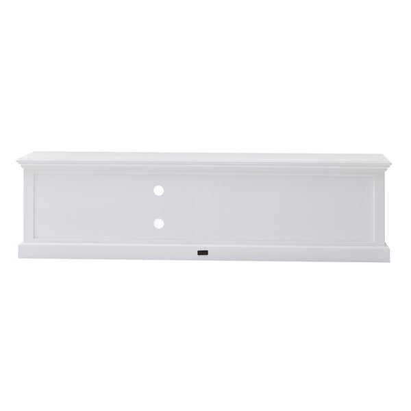 HomeRoots 71" Classic White Entertainment Unit – Elegant Mahogany Design with Storage & Cable Management Solutions 397772
