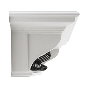 Homeroots Classic White Wood Wide Six Hook Coat Rack  Mahogany 397775