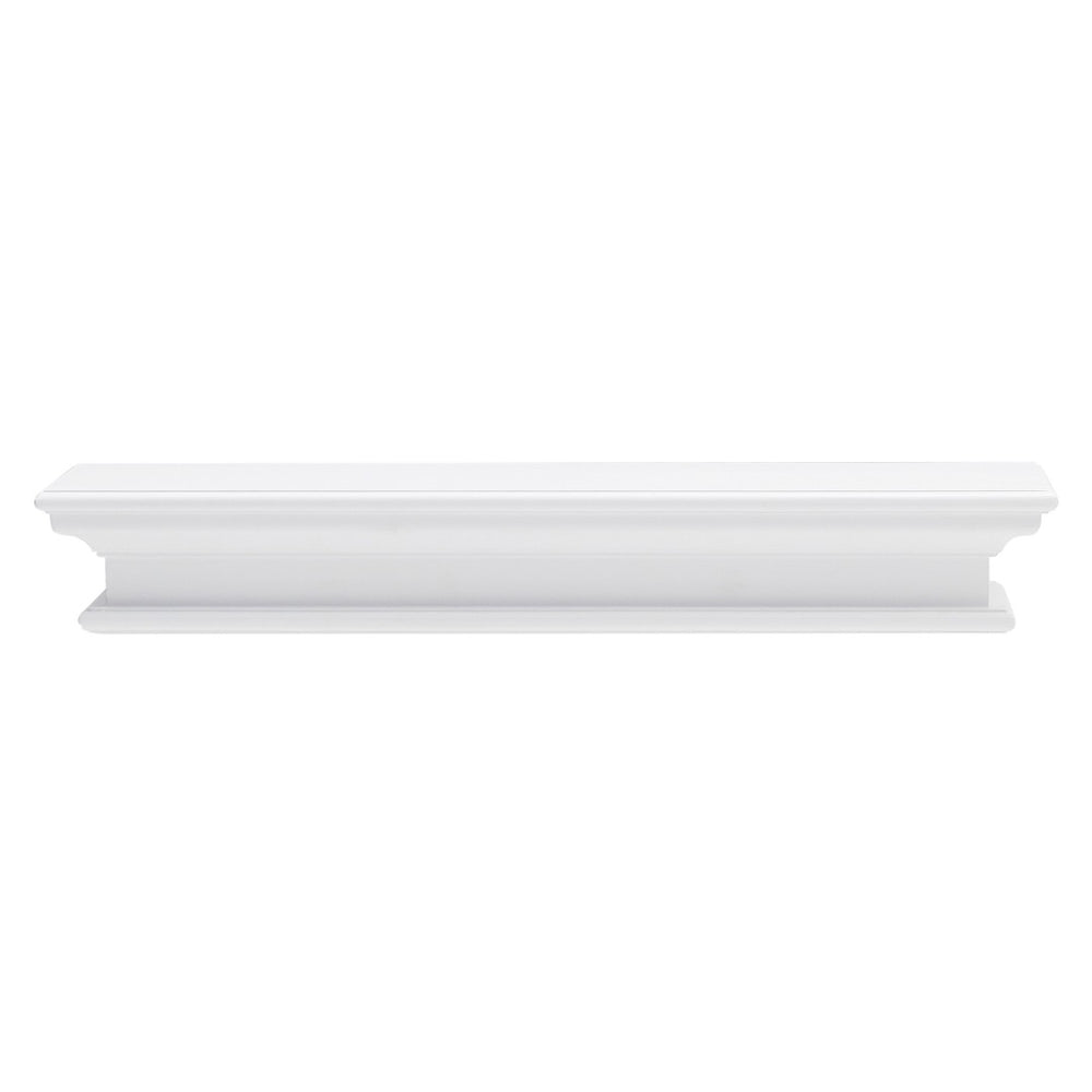 HomeRoots 32" Classic White Floating Wall Shelf – Timeless Decor Solution for Stylish Storage and Display 397788