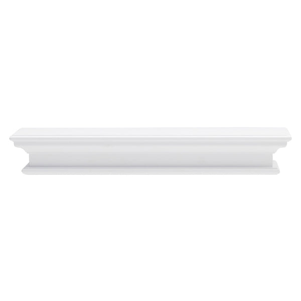 HomeRoots 32" Classic White Floating Wall Shelf – Timeless Decor Solution for Stylish Storage and Display 397788