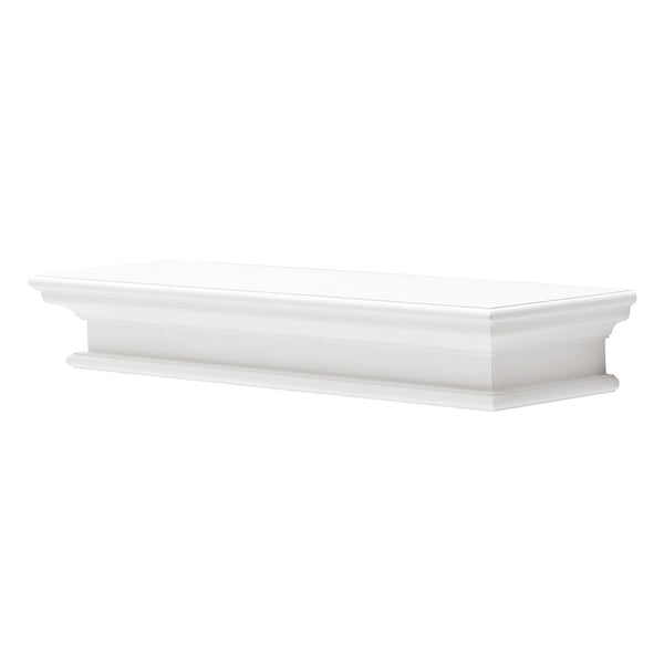 HomeRoots 32" Classic White Floating Wall Shelf – Timeless Decor Solution for Stylish Storage and Display 397788