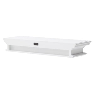 HomeRoots 32" Classic White Floating Wall Shelf – Timeless Decor Solution for Stylish Storage and Display 397788